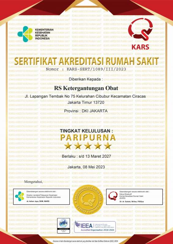 Sertifikat Akreditasi Paripurna RSKO Jakarta